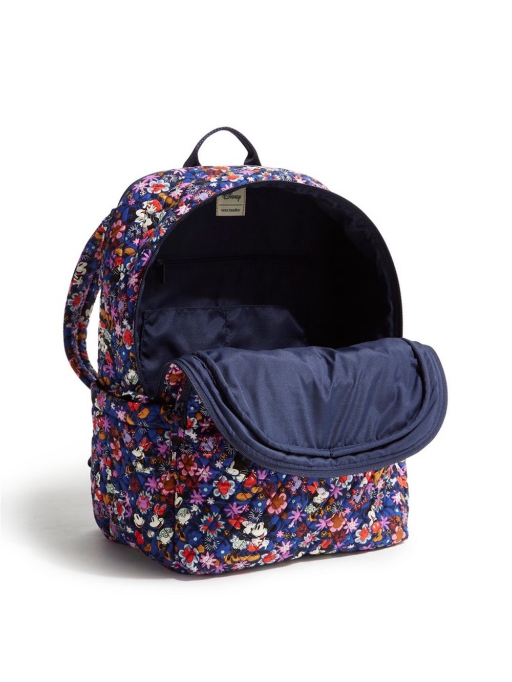 NWT Disney Vera Bradley Minnie Mouse & Mickey Mouse Floral Backpack - Picture 3 of 7